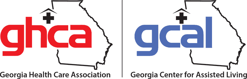 Logo artwork of the Georgia Health Care Association and Georgia Center for Assisted Living